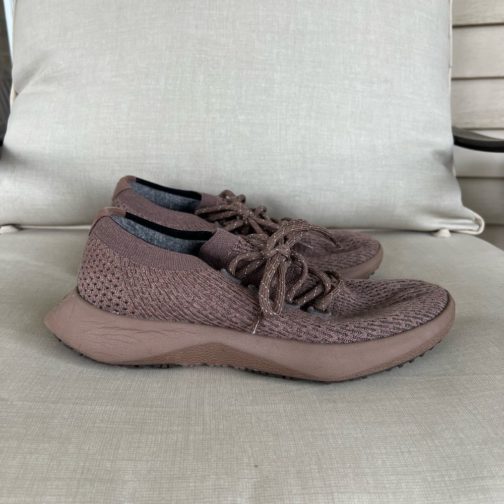 Allbirds Dark Mauve Women’s Knit Lace-Up Sneakers - Picture 4 of 5